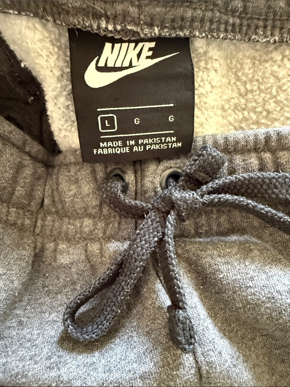 Nike Large Gray Heather Jogger Sweatpants - Picture 5 of 5